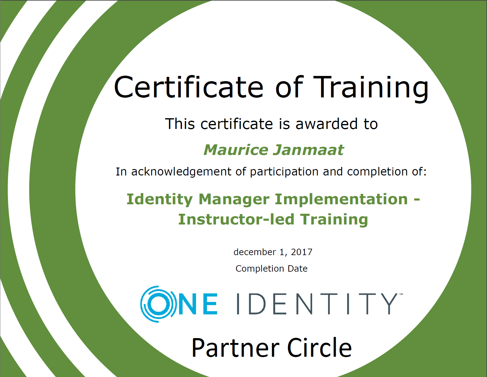 One Identity Implementation Training